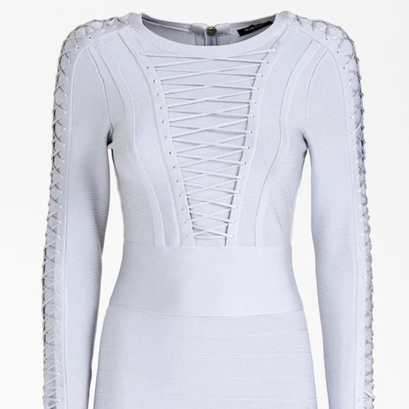 GUESS By Marciano Corset Detail Bandage Dress sz L - Picture 7 of 13